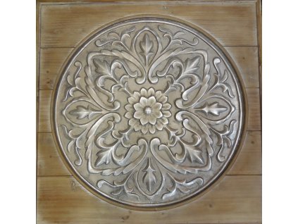 Dekorace mandaly dřevo a kov