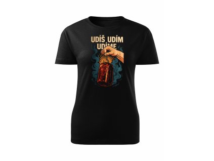Dámské tričko  udím, udíš, udíme