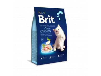 brit premium by nature cat kitten chicken 8kg
