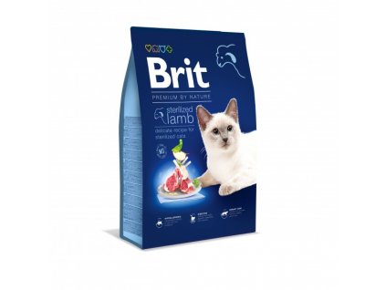 brit premium by nature cat sterilised lamb 8kg