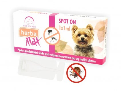 herba max spot on pro psy malych plemen 1x1 ml