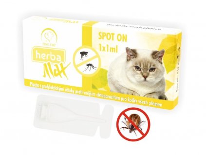 herba max spot on pro kocky vsech plemen 1x1 ml