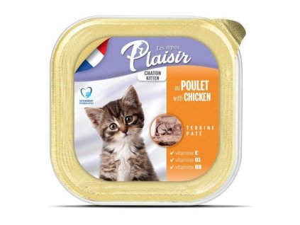 plaisir cat kitten s kurecim masem a mlekem 100g vanicka