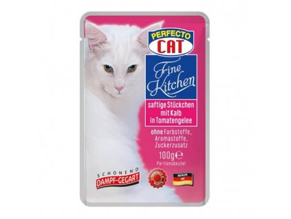 perfecto cat fine teleci v rajcatovem zele 100g kapsicka