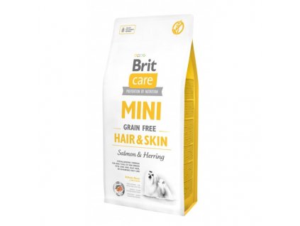 brit care mini dog grain free hair skin 7kg