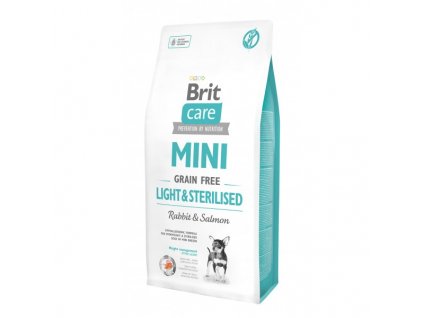 brit care mini dog grain free light sterilised 7kg