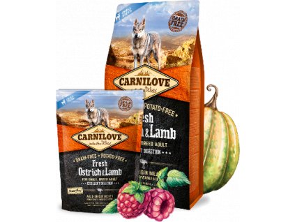 Carnilove Dog Fresh Ostrich & Lamb for Small Breed Adult