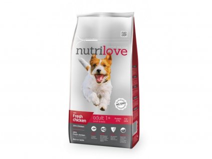 nutrilove dog adult small breed fresh chicken