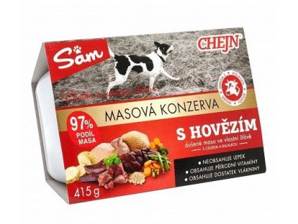 chejn sam vanicka pro psy s hovezim 415g