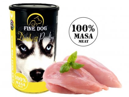 fine dog konzerva drubezi 100 % masa 1200 g