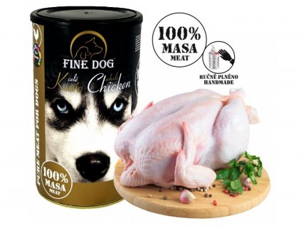 fine dog konzerva extra cele kure 100 % masa 1200 g