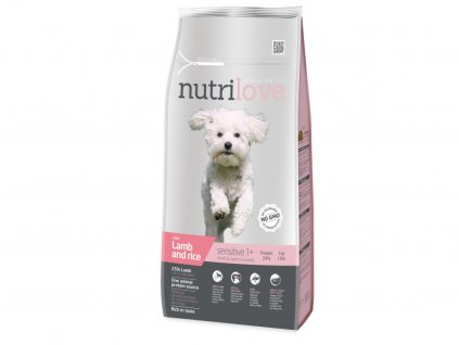 nutrilove dog adult sensitive small and medium breeds lamb