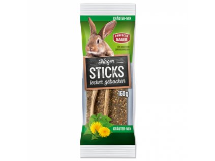 perfecto nager sticks tycky pro hlodavce smes kopriva pampeliska a mata peprna 2 ks 13,5 cm 160 g