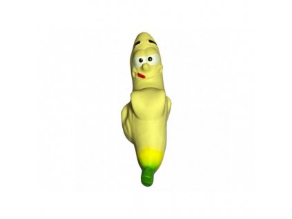latexovy piskaci banan 14cm hracka