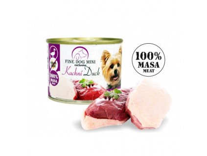 fine dog mini exclusive konzerva pro psy kachni 100% masa 200 g