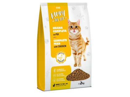 kimmy cat granule pro kocky s kurecim 2 kg