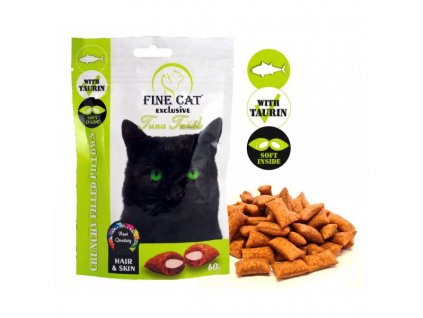 fine cat exclusive plnene kureci polstarky hair and skin 60g