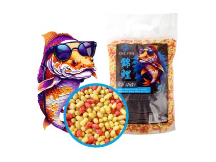FINE FISH Koi Sticks DUO MIX 5 litrů / 600g