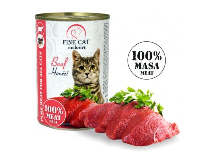 fine cat exclusive konzerva pro kocky hovezi 100 masa 400 g