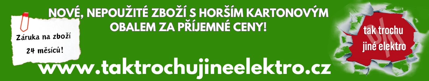 Nové zboží v horším kartonovém obalu se zárukou za výhodné ceny. Domácí spotřebiče, elektronika, kuchyňské spotřebiče, vše pro zahradu a dílnu