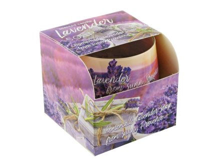 Bartek svíčka vosková ve skle 100g Lavender Soap/Levandulové mýdlo/