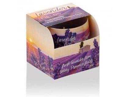 Bartek svíčka vosková ve skle 100g Lavender Fields/Levandulové pole/