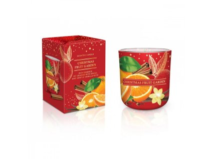 Bartek svíčka vosková ve skle 150g Christmas Fruit Garden Orange with Spices