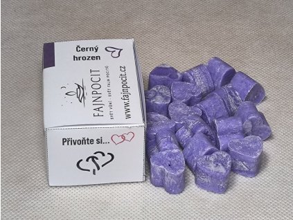 Fajnpocit vonný vosk palmový srdíčka s vůní Černý hrozen