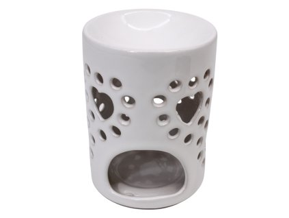 HOME ELEMENTS Aromalampa 11,5 cm, Srdce, bílá