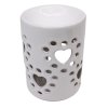 HOME ELEMENTS Aromalampa 11,5 cm, Srdce, bílá