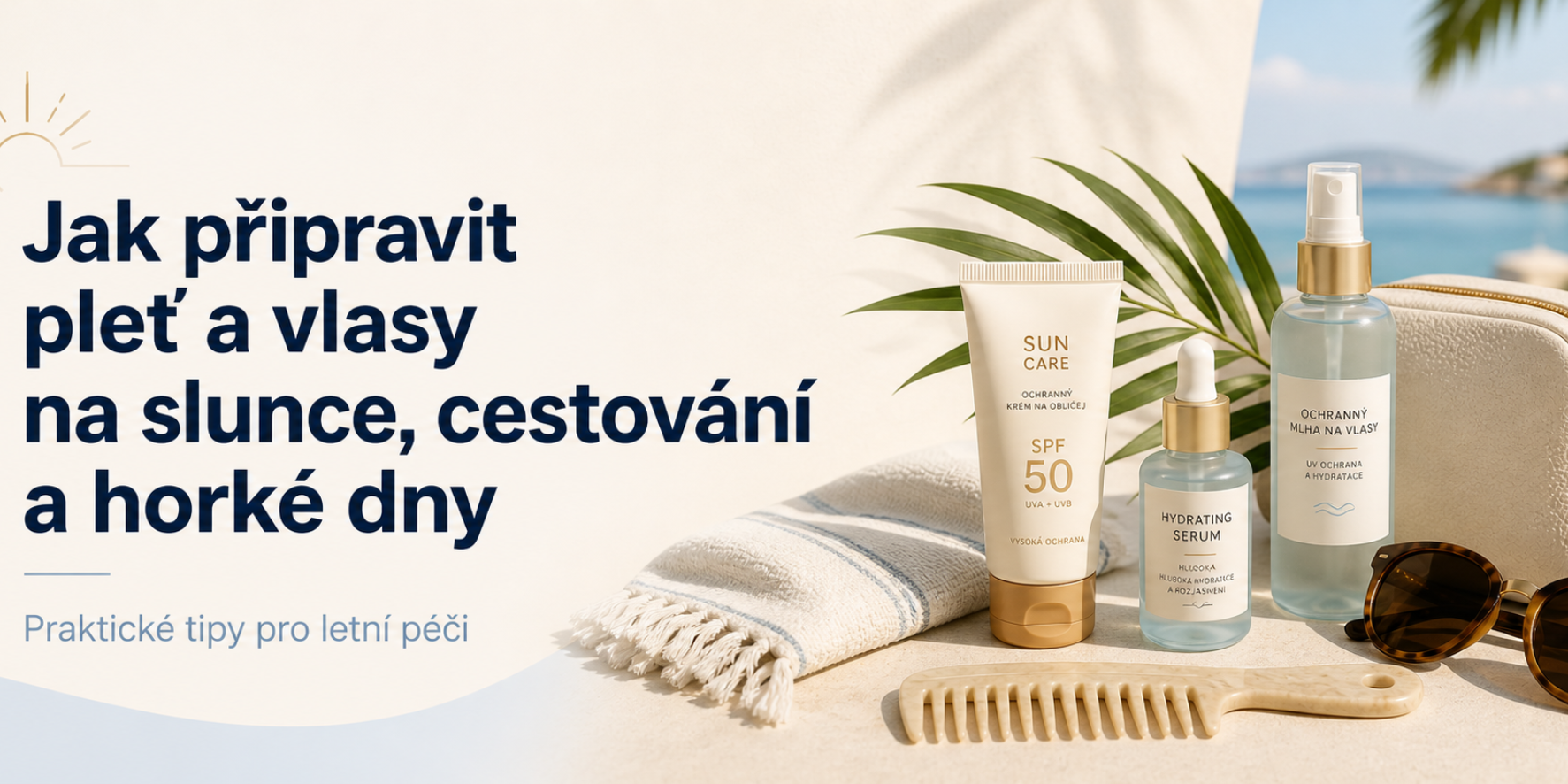 Jak připravit pleť a vlasy na slunce, cestování a horké dny