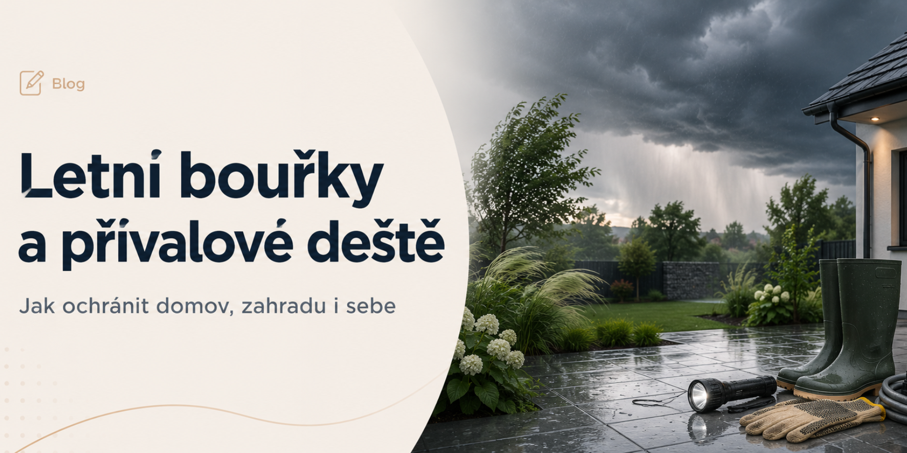 Letní bouřky a přívalové deště: Jak ochránit domov, zahradu i sebe