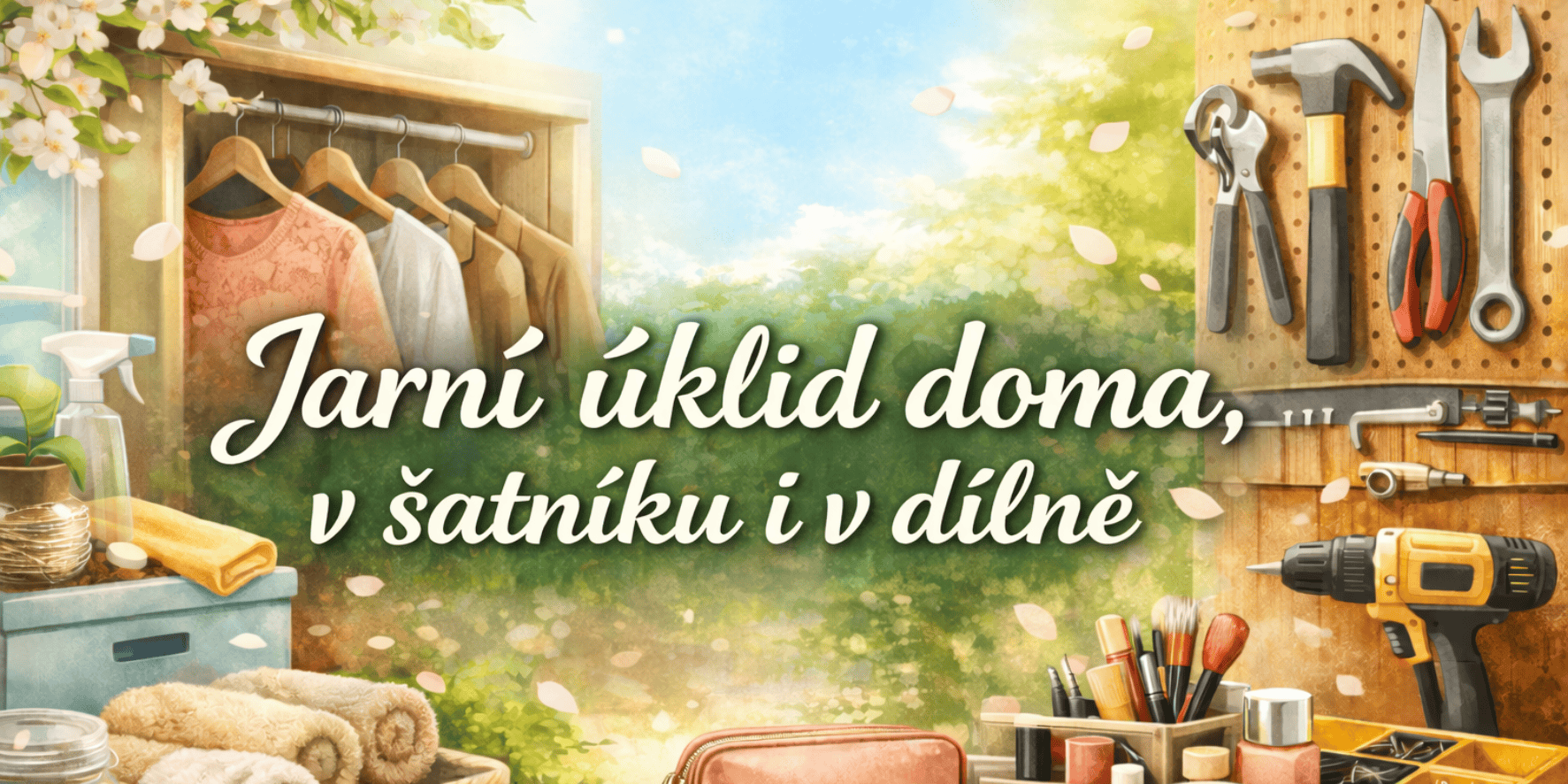 Jarní úklid doma, v šatníku, v kosmetické taštičce i v dílně