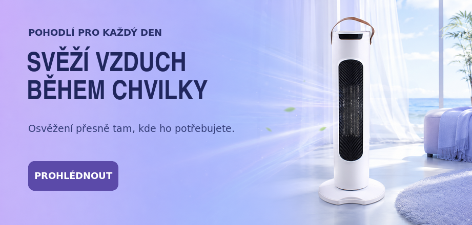 Keramický sloupový ventilátor 2v1