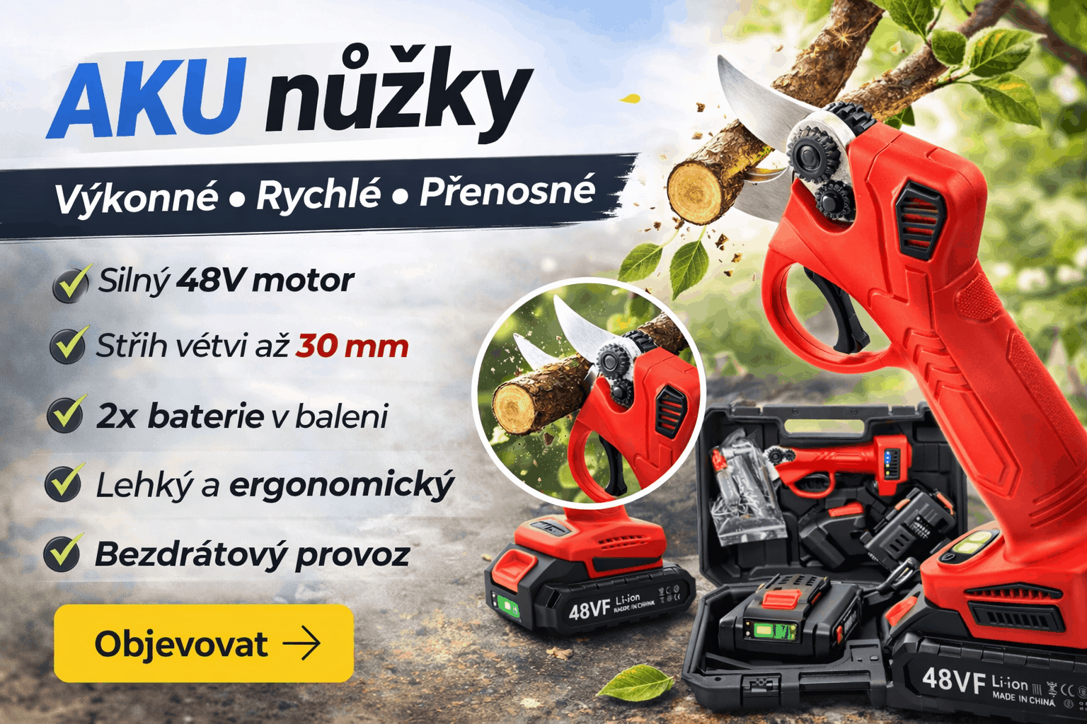 AKU nůžky 48V