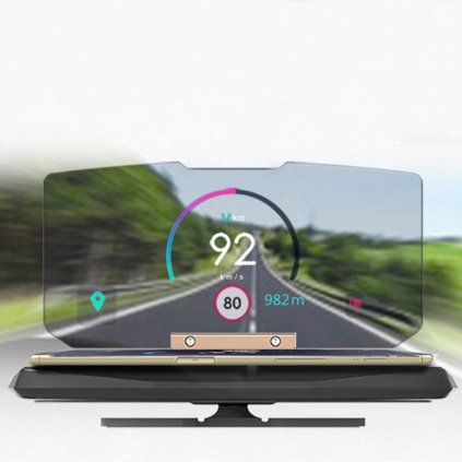 5IIIUniversal Projector Glass GPS HUD Holder Bracket Car Stand Speed Warning Adjustable Support Phone Navigation Head