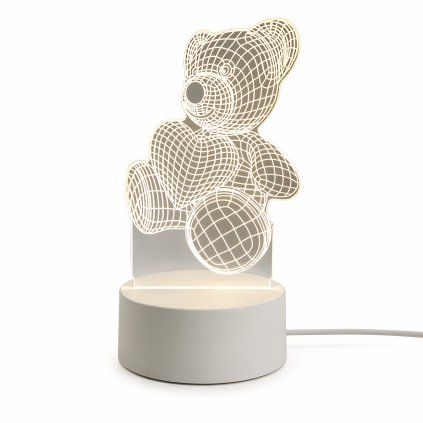 Teddy bear 3D LED lampa