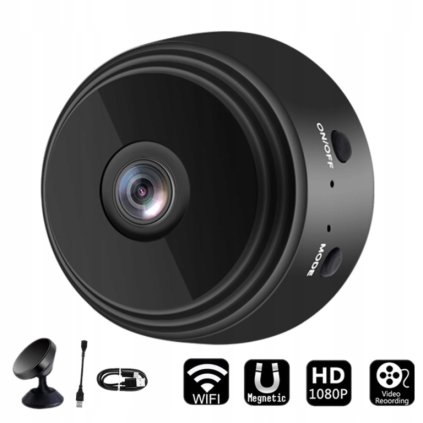 MINI WIFI BEZDRATOVA SPIONAZNI KAMERA S FULL HD DETEKCI POHYBU Vaha vyrobku vcetne jednotkoveho obalu 0 9 kg