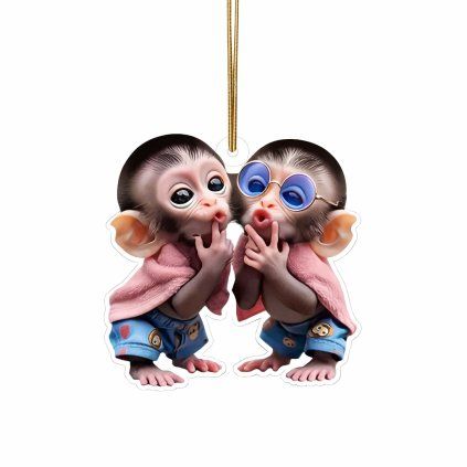 Přátelská opička na klíčence