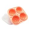 Ef2e4 Holes Rose Flower Shape Molds Ice Cube with Lid Mould Reusable Ice Cube Tray Kitchen