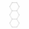 Kompletní LED hexagonové svítidlo – 3 elementy, 125 W, 6500 K, 247 × 98 cm