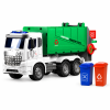 Velké popelářské auto 60 cm 1:10 se světly, zvuky a 2 popelnicemi