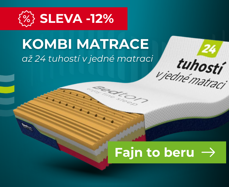Sleva 12 % na matrace kombi, až 24 tuhostí v jedné matraci H1 až H5