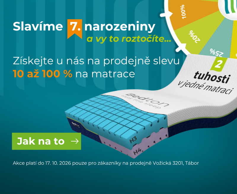 Sleva až 100 % na matrace