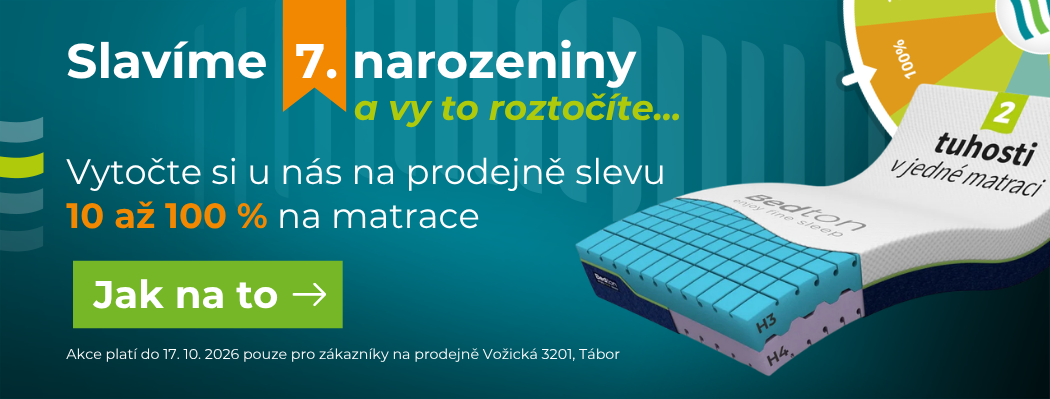 Sleva až 100 % na matrace