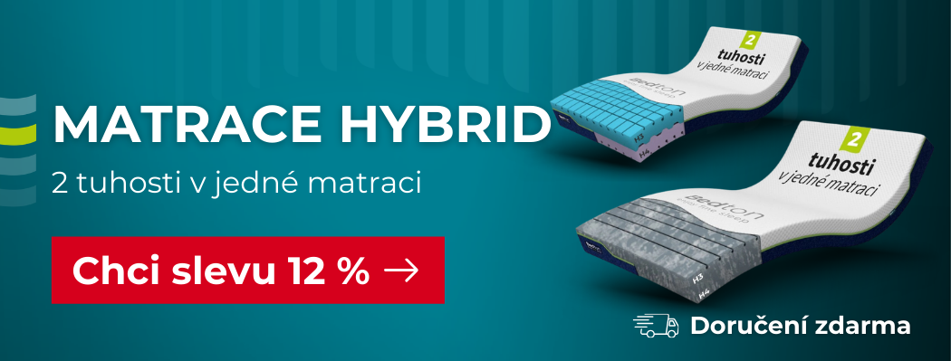 Sleva 12 % na matrace s hybridní pěnou