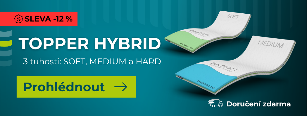 Sleva 12 % na topper hybrid Soft, Medium, Hard