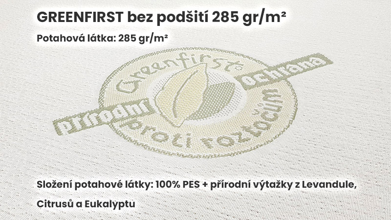 greenfirst potah matrace bez žmolkování