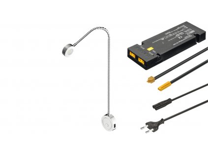 1 ks Lampička LOOX LED 2018 12V Zápustná montáž + Driver 12V/15W + Napájecí kabel