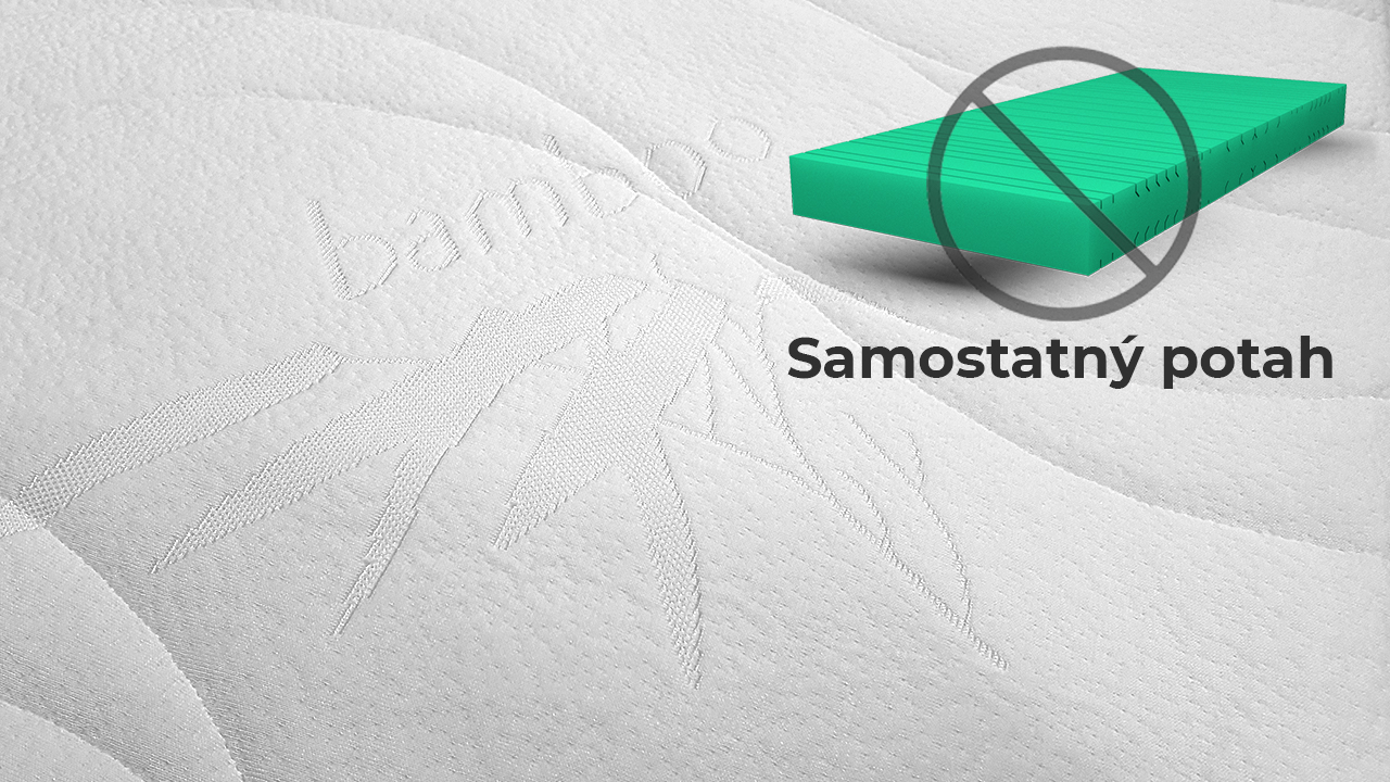 BEDTON Samostatný potah na matraci BAMBOO podšitý rounem (380g/m²) - bez matrace Šířka: 130 cm, Délka: 200 cm, Výška: 16 cm 130x200 cm